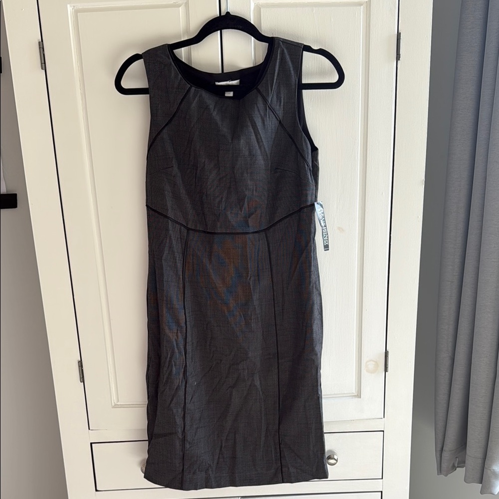 New York & Company Gray Sleeveless Sheath Mini Dress Cocktail